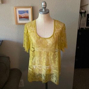 FOSSIL | Yellow Lace Top